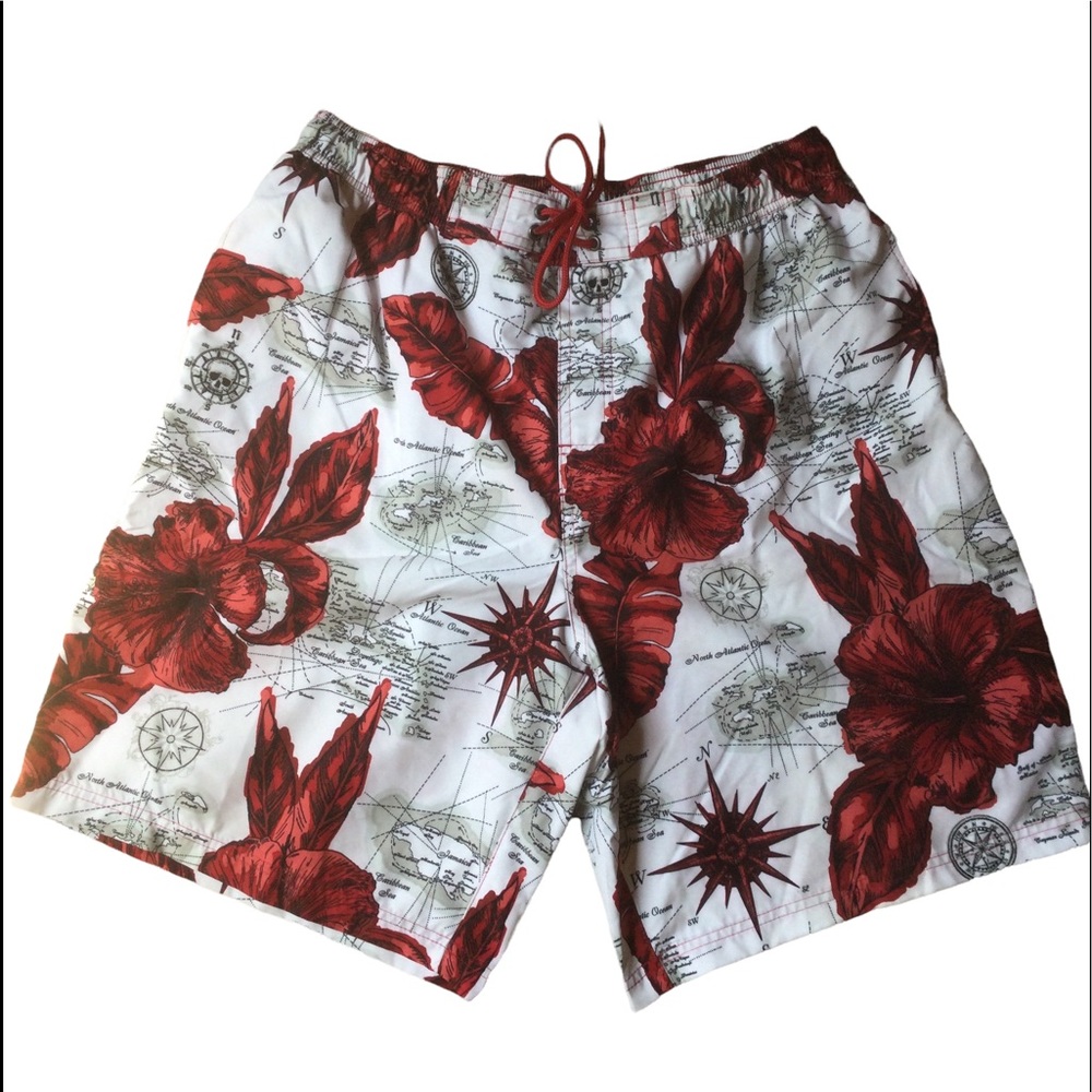 Caribbean Tropical Mens Swim Trunks